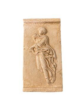 Greek Plaster Relief Plaque Depicting A Female Dancer